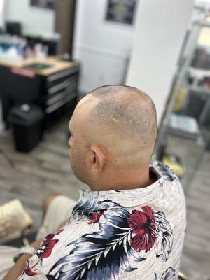 Razor shave fade