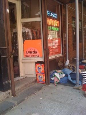 Those Tide boxes are re-assuring. "I'll give your laundry TLC"