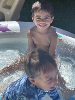 Hot day with pool