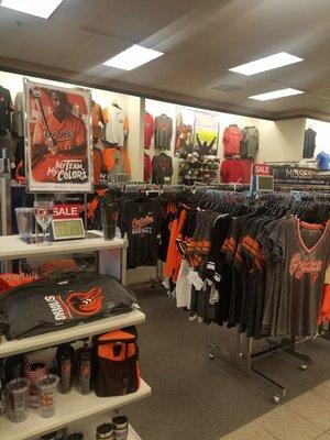 Very nice sporting apparel section for men, women and children.