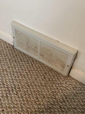 Vent covered in dust