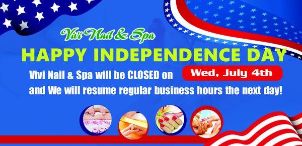 Happy july 4 from Vivi Nail & Spa