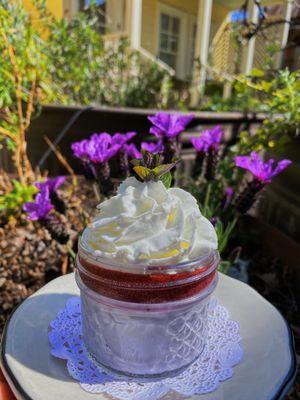 Blueberry brandy pudding