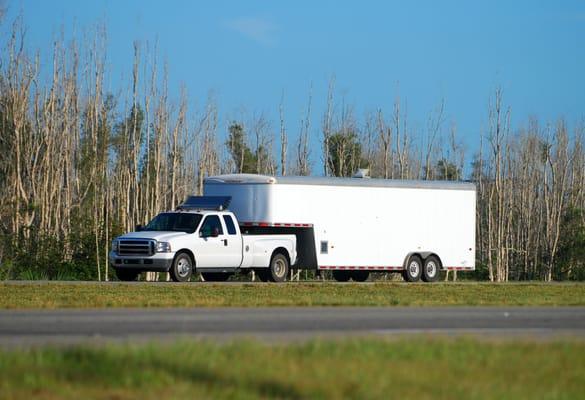 Truck and Enclosed Trailer