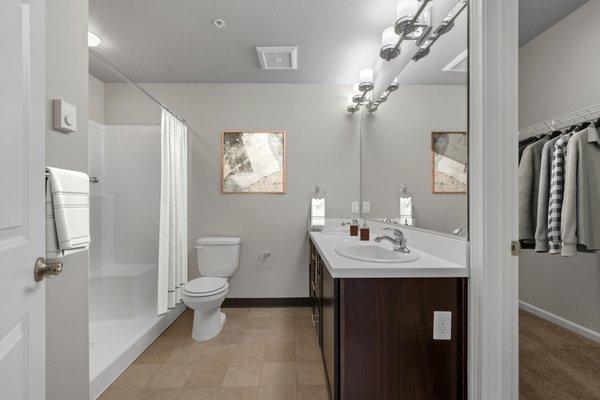 Bathroom of a unit at West Parc Apartment