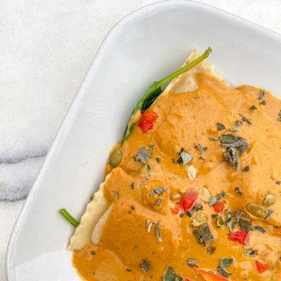 Pumpkin Lobster Ravioli