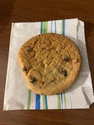 Complimentary chocolate chip cookie