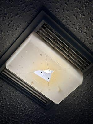 Broken bathroom light