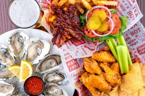 Wings | Burgers | Oysters