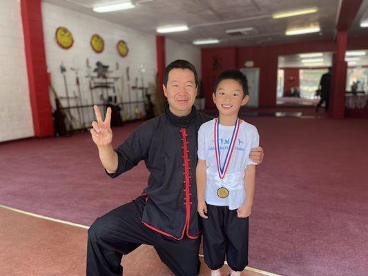 Belt test. Picture with sifu.