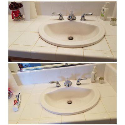 Bathroom Counter Before and After