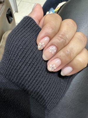 Natural gel manicure.