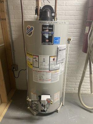 Bradford White, 50gal, Power vent water heater.