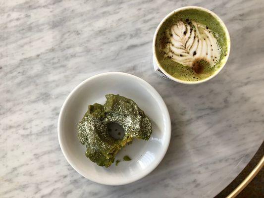 Military Matcha Late & Doughtnut Vault Matcha Doughnut