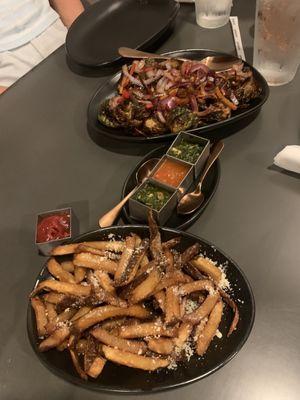 Brussel Sprouts and Truffle Fries