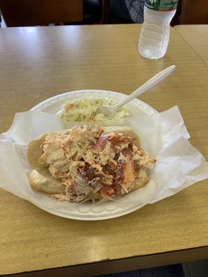 Lobster Roll and coleslaw