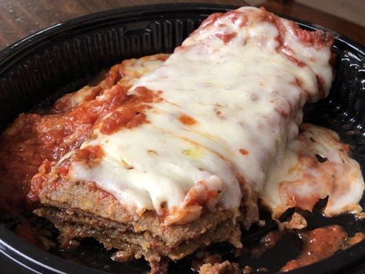 Eggplant parmigiana (delivery)--one of the best!