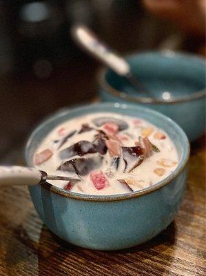 cold jelly in coconut milk