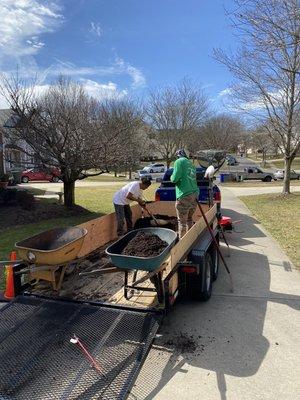 Spring clean up! Mulching