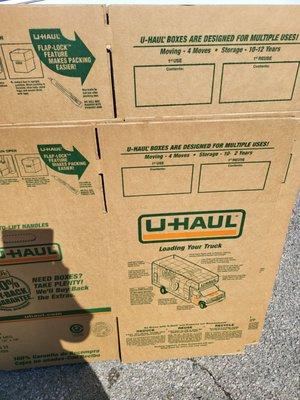 U Haul boxes