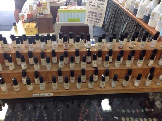 The scented oils to choose from to create a scent