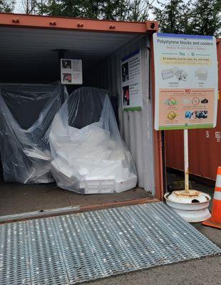 Styrofoam blocks recycling