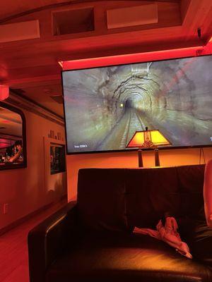 The "tunnel view" movie from one of the couch areas