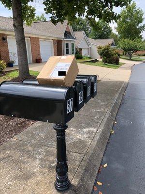 This is totally unacceptable delivery! Drop at recipient's door or leave a pick up notice.