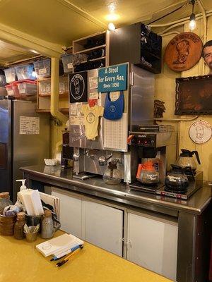 Inside diner