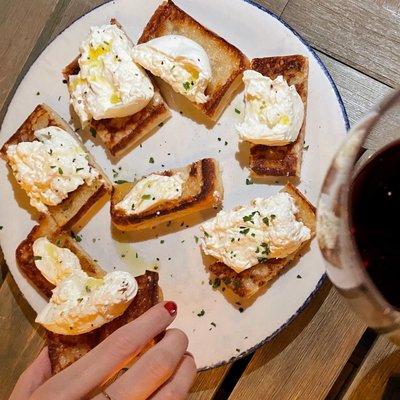 Burrata garlic toast