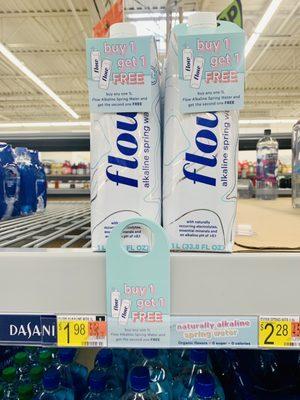 Flow Water-Naturally Alkaline, natural electrolytes, 8.1ph Spring water. Eco sustainable package. Here at Walmart