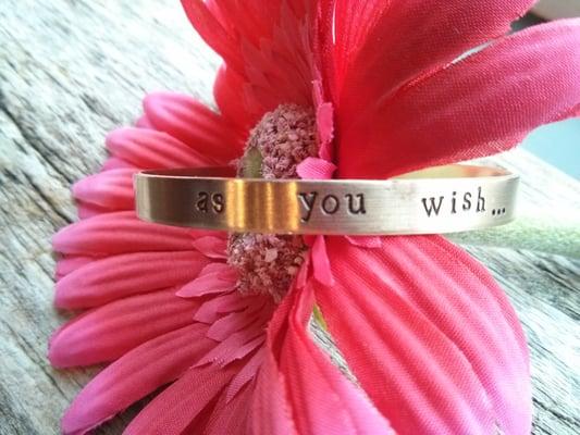 "as you wish" cuff bracelet