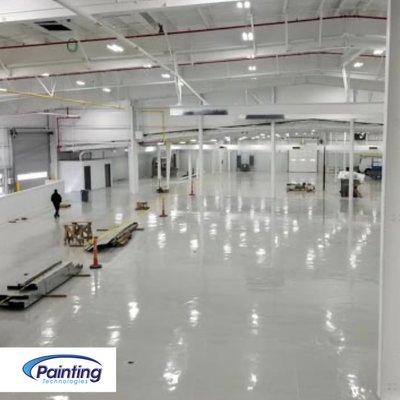 industrial epoxy floor coating in St. Louis warehouse