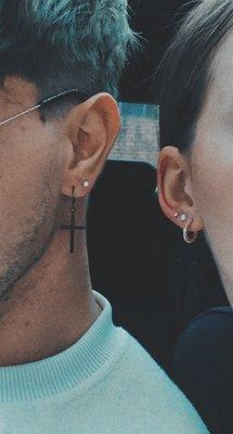 We both got lobes pierced.