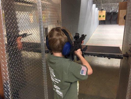 My grandson's first shooting/range experience could not have been better.