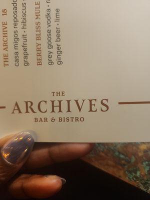 The Archives Bar and Bistro was a treat.