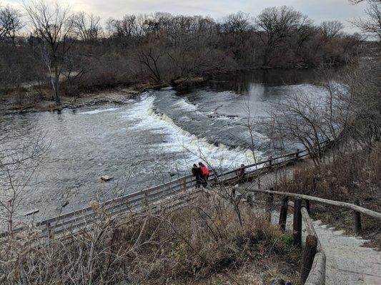 The ledge on the the Milwaukee River