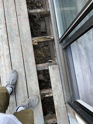 Repairing rotting deck wood