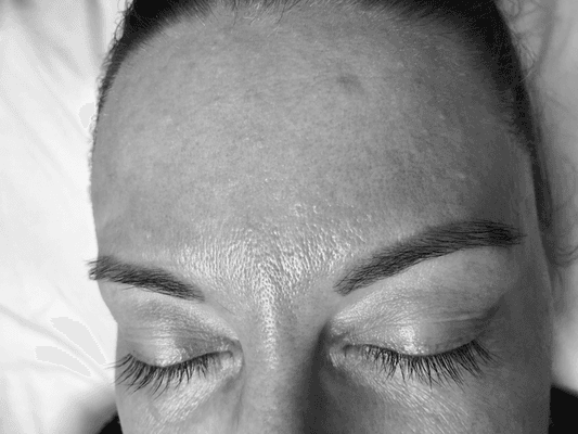 Eye Brow and Lash AFTER tinting and waxing - Closed