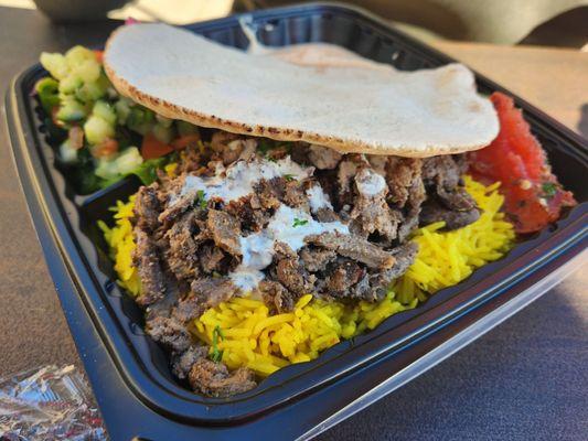 Lamb/Beef Shawarma Rice Plate