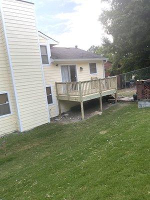 Deck (will be stained).  Al's team cleaned the work areas each day.