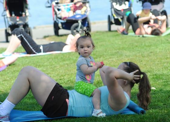 fitness for mom, fun for baby