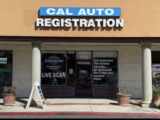 Cal Auto Registration in Corona, CA right off Magnolia and the 15 Freeway.