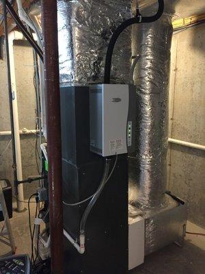 Whole house humidifier install