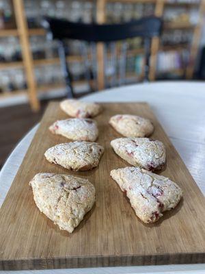 Artisanal Rosemary Strawberry Scones