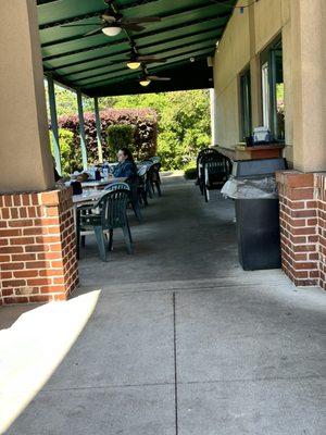 Outdoor seating is great on nice days like today