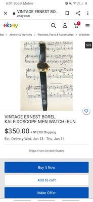 I HAVE THIS ERNEST BOREL KALEIDOSCOPE WATCH VINTAGE....WHAT ABOUT WOULD TOUR OFFEE BE