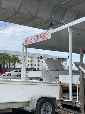 Sailor Mike stand with live bait and fishing supplies