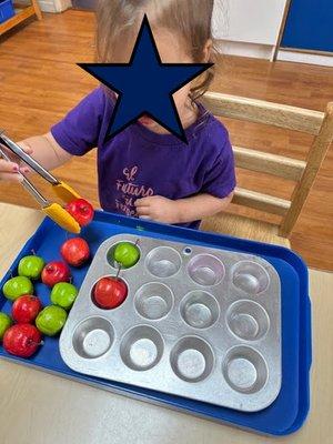 Seasonal activities built into the montessori materials and skills