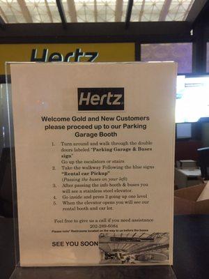 Awesome DETAILED directions Hertz! I had to use these b/c Enterprise's directions were horrible!